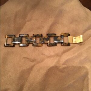 Vintage JCrew Stylish Gold and Black Woman’s Tortoise Bracelet
